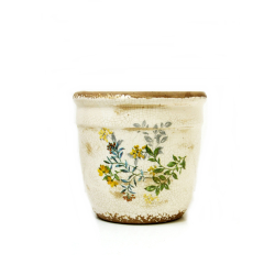 Osłonka ceramiczna z motywem Kwiatowym Wazon 18cm